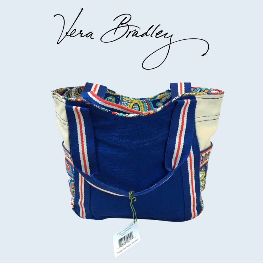 Vera Bradley Marina Paisley Small Colorblock Tote